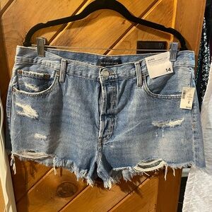 Aeropostale Distressed Light Blue Jean Shorts
